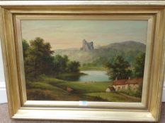'Knaresborough Castle', oil on canvas,