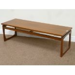 Teak vintage retro rectangular coffee table,