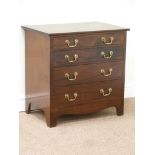 Early 20th century mahogany chest of small proportions fitted with four graduating drawers, W68cm,