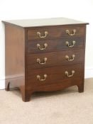 Early 20th century mahogany chest of small proportions fitted with four graduating drawers, W68cm,