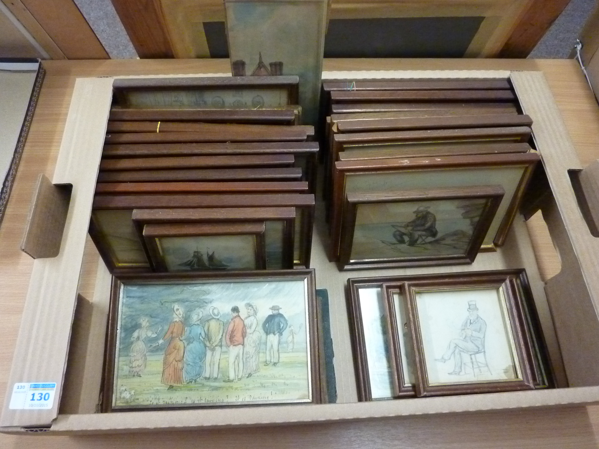 Collection of watercolour Caricature, Sea and Landscape sketches relating to Scarborough, Filey, - Image 4 of 4