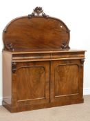Victorian mahogany chiffonier fitted with two drawers and two cupboards,