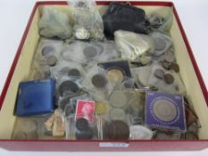 Collection of old G B and world coins