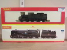Hornby 00 gauge Great Western 2-6-2T 61 class locomotive R2183 and BR 4-6-2 Squadron locomotive and