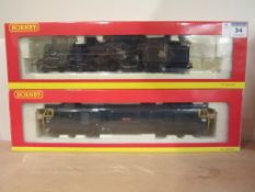 Hornby 00 gauge BR 4-6-0 standard 4MT class locomotive and tender R3016X and BR Co-Co diesel