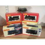 Hornby 00 gauge digital locomotive R2977X and six tank locomotives R2417, R2264, R2325a, R2400A,