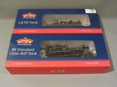 Bachmann 00 gauge LMS 2-4-2 L&YR tank locomotive 31-165 and 2-6-2 standard class 4MT tank