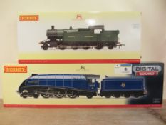 Hornby 00 gauge BR 4-6-2 Sparrow Hawk digital locomotive R2991XS and GWR 2-8-2T locomotive R3127X