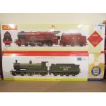 Hornby 00 gauge LMS 4-6-0 Royal Scot locomotive R2664 and Southern 4-4-0 class T9 locomotive and