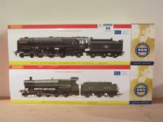 Hornby 00 gauge BR 4-6-2 Oliver Cromwell locomotive and tender R2565 and GWR 2-8-0 class 2800