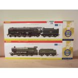 Hornby 00 gauge BR 4-6-2 Oliver Cromwell locomotive and tender R2565 and GWR 2-8-0 class 2800