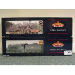 Bachmann 00 gauge BR Green Arrow Liner 31-550A locomotive and tender and Ivatt class 2MT locomotive