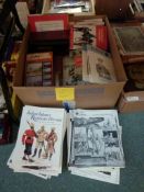 Books and catalogues relating to model soldiers etc in one box