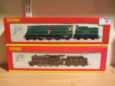 Hornby 00 gauge Southern 4-6-2 Blackmoor Vale locomotive and tender R2219 and 2-8-0 class 8F