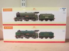 Hornby 00 gauge Southern 4-4-0 Charterhouse locomotive and tender R2742 and Wellington R2745 boxed