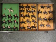 Britain's RHQ LG 1st squadron mounted soldiers in three trays