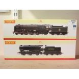 Hornby 00 gauge BR 4-6-2 Britannia locomotive and tender R2562 and Southern 0-6-0 class Q1 R2343