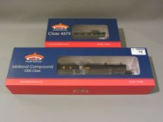 Bachmann 00 gauge LMS 4-4-0 Midland Compound 1000 class locomotive and tender 31-931 and GWR class