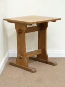20th century pine square top table on wa