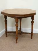 Edwardian walnut octagonal centre table,