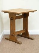 20th century pine square top table on wa
