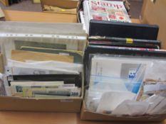 Stamp albums, FDCs, loose stamps, books,