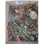 Vintage costume jewellery in one box