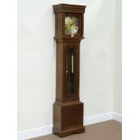Reproduction mahogany longcase Grandmother clock, double weight driven,