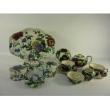 Copeland late Spode dressing table set and a continental tea for two set
