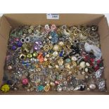 Large collection of costume ear-rings one box