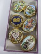Six Halcyon Days enamelled boxes Condition Report Very good condition, Enamel and gilding good on