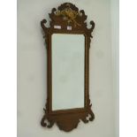 Chippendale style mahogany wall mirror,