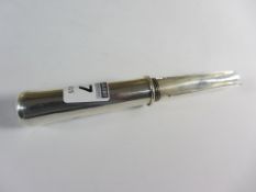George III pocket silver apple corer screw handle 1798 marks rubbed 13cm