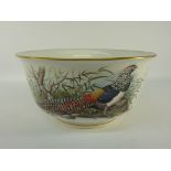 Limited edition Franklin Porcelain 'The Lady Amherst's Pheasant Game Bird Bowl'  designed by Basil