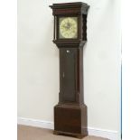 18th century oak longcase clock, 30 hour movement signed William Barnish of Rochdale, chiming on a