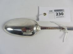 George II silver marrow spoon by Ebenezer Coker London date letter rubbed