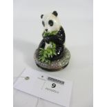 Halcyon Days porcelain Giant Panda bonboniere 8cm