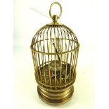 Brass bird cage clock,