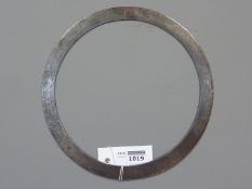 19th century Sikh Chakkar/Chakram steel quoit with sharpened outer edge 22cm