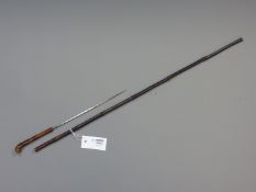 Victorian bamboo Swordstick,