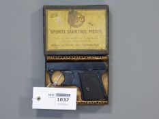 Webley vintage Sports Starting Pistol 10cm  in original box