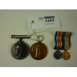 Pair WWI service medals issued to 7362 Pte.