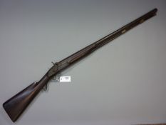 19th century English William Needler of Hull percussion 10 bore sporting gun,