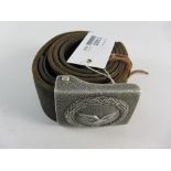 German Third Reich Luftwaffe leather belt with aluminium clasp