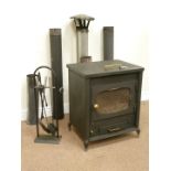 French style cast iron Multi-Fuel stove (W57cm, H69cm, D43cm),