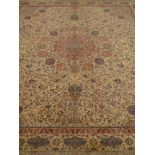 Grosvenor Persian Kashen design olive ground rug,