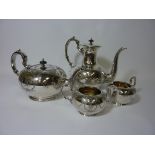 Four piece Wm Hutton & Sons Ltd silver-plated tea set