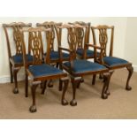 Early 20th century set six (5+1) mahogany dining chairs in a Georgian style,