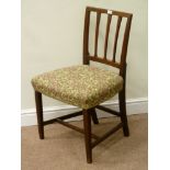 19th century mahogany chair with upholstered seat and carved detail