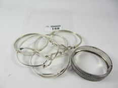 Bangles stamped 925 and a vintage bangle